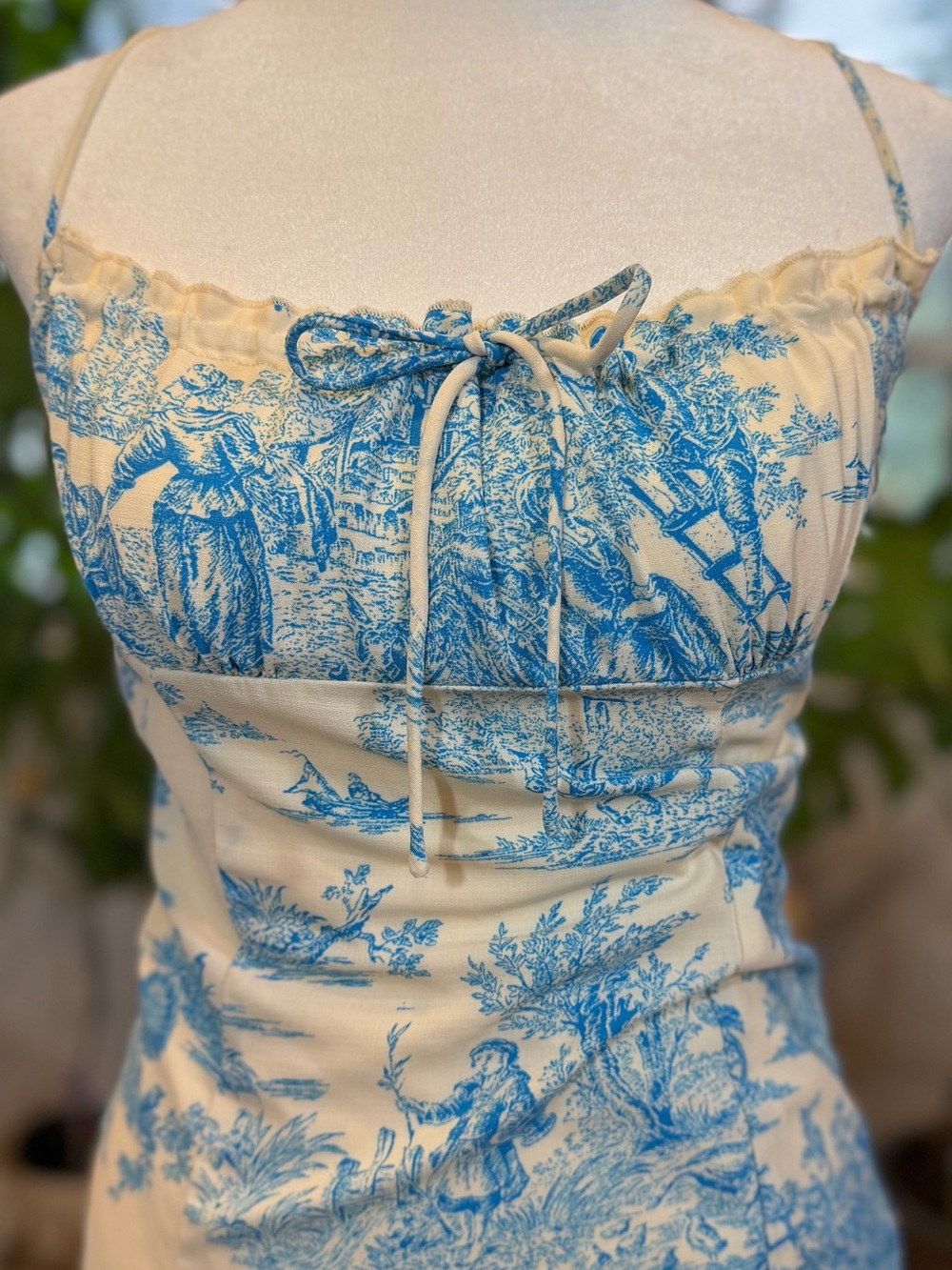 RARE Urban Outfitters April Toile Midi Slip Dress Euro Summer Sundress RUSH S - Picture 4 of 16